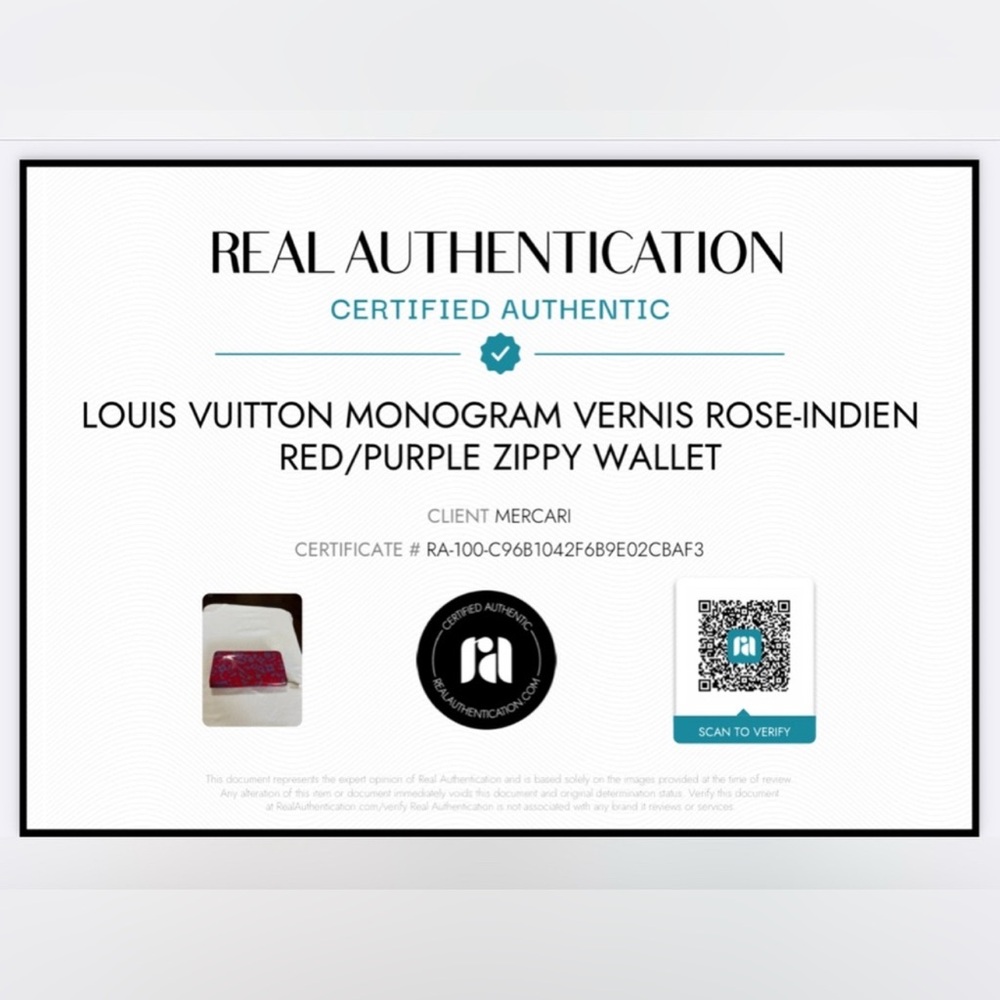 Louis Vuitton Limited Edition Monogram Vernis Rose-Indien Red/Purple Wallet - Picture 2 of 11